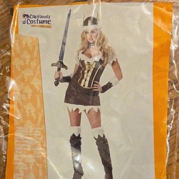 NEW California Costumes Viking vixen princess Sexy Halloween costume LG 10-12 - Picture 3 of 3